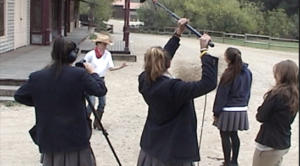 Media production class on set