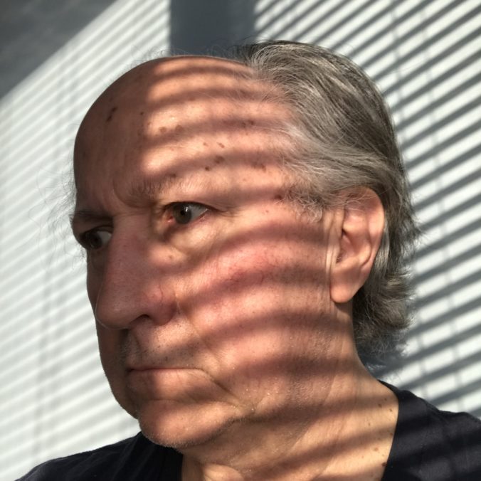 Bob Gillen photo with window blinds shadows