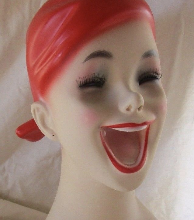 photo of laughing mannequin, credit: Antiquesnavigator